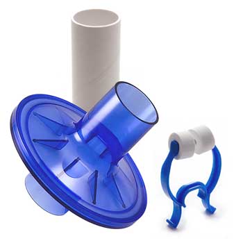 VBMax 30毫米PFT试剂盒标准过滤器，蓝色泡沫鼻夹MIR, Vitalograph, Breon, Astra，创造性生物技术，Spirometrics, Micro Direct