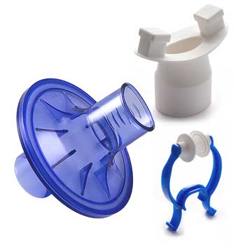 VBMax 31毫米PFT套装，s系列过滤器，蓝色橡胶鼻夹，用于Cosmed的橡胶吸口