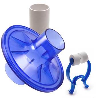 VBMax 35毫米PFT套件，标准过滤器，蓝色泡沫鼻夹，用于CareFusion, Vmax, SensorMedics, PDS, Gould, Spirolink