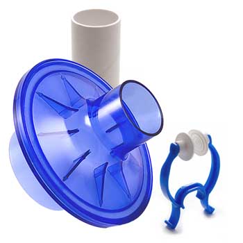 VBMax 48毫米PFT套件，带标准过滤器，蓝色橡胶鼻夹，用于KoKo呼吸计