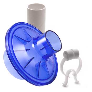 VBMax 48毫米PFT套件，标准过滤器，白色泡沫鼻夹可可Spirometers