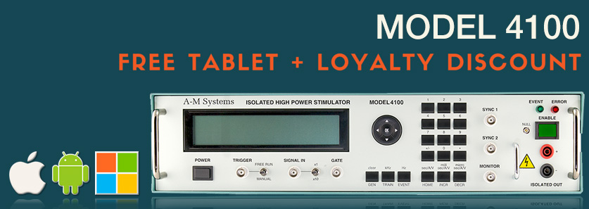 Get a Free Tablet and Discounts With Model 4100 Isolated High Power Stimulator