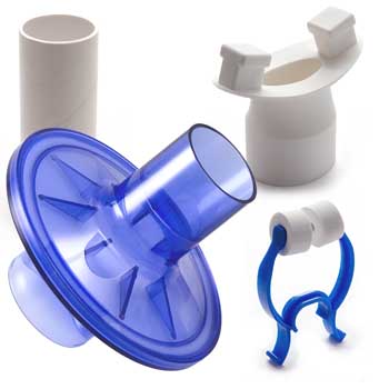 VBMax 36mm PFT套件，标准过滤器，蓝色泡沫鼻夹，橡胶吸口MGC诊断，MedGraphics