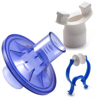 VBMax 36mm PFT套件，带有s系列过滤器，蓝色橡胶鼻夹，用于MGC诊断的橡胶吹口，MedGraphics